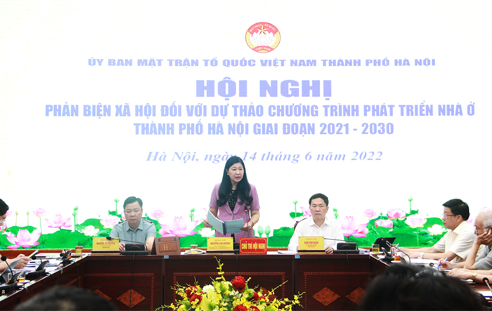 Hội nghị phản biện xã hội đối với Dự thảo Chương trình phát triển nhà ở thành phố Hà Nội giai đoạn 2021-2030