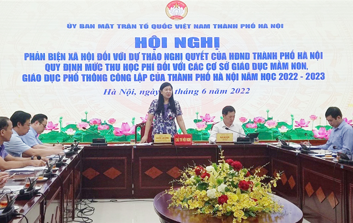 Hội nghị phản biện xã hội với Dự thảo Nghị quyết quy định mức thu học phí đối với các cơ sở giáo dục mầm non, giáo dục phổ thông công lập 