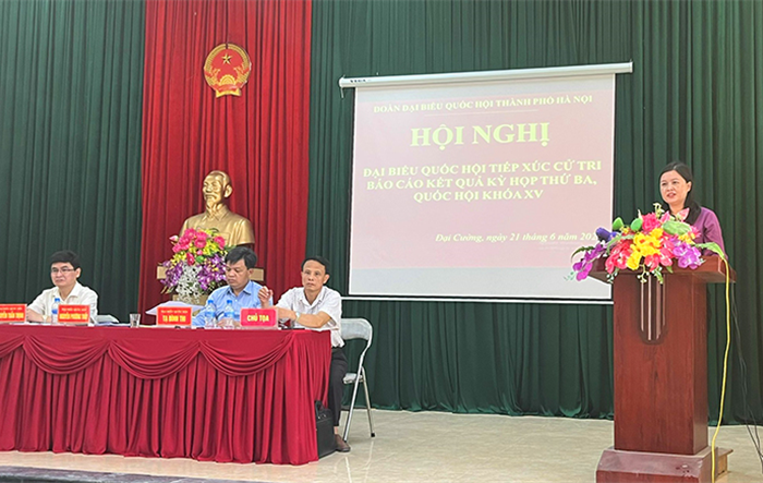Đại biểu Quốc hội thành phố Hà Nội tiếp xúc cử tri huyện Ứng Hòa say kỳ họp thứ ba, Quốc hội khoá XV