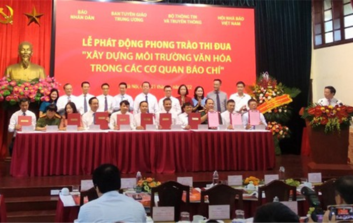 Phát động thi đua xây dựng môi trường văn hóa trong các cơ quan báo chí