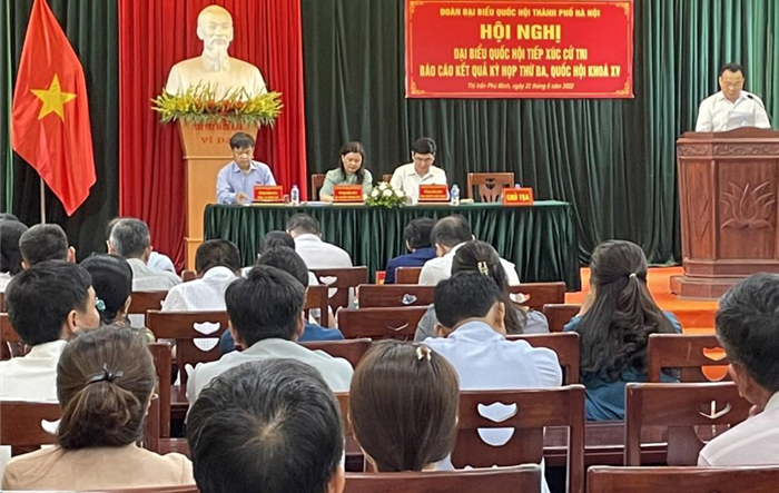 Đại biểu Quốc hội thành phố Hà Nội tiếp xúc cử tri huyện Phú Xuyên sau kỳ họp thứ ba, Quốc hội khoá XV 