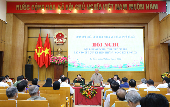 Tổng Bí thư Nguyễn Phú Trọng tiếp xúc cử tri Hà Nội 