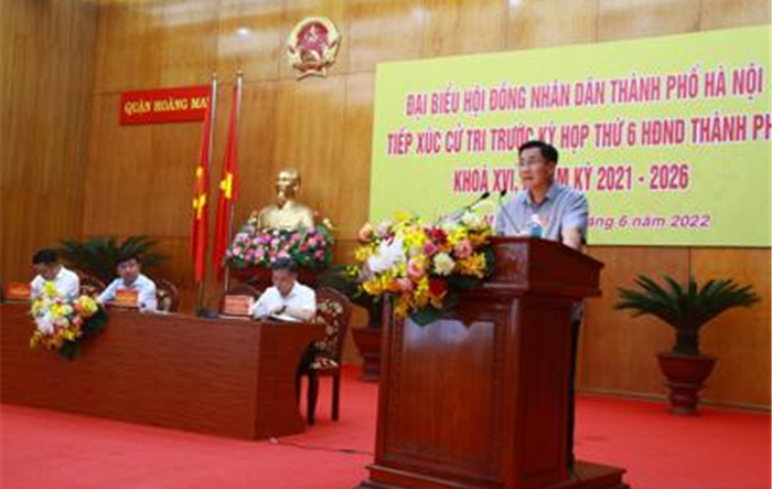 Đại biểu HĐND Thành phố tiếp xúc cử tri quận Hoàng Mai trước trước kỳ họp thứ 6 HĐND Thành phố khóa XVI, nhiệm kỳ 2021 - 2026