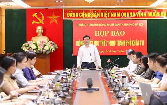 Họp báo thông tin về kỳ họp thứ 7 HĐND thành phố Hà Nội 