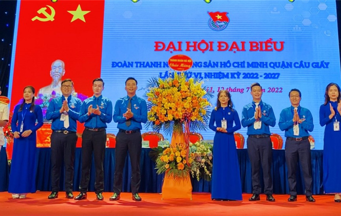 Đại hội đại biểu Đoàn TNCS Hồ Chí Minh quận Cầu Giấy lần thứ VI nhiệm kỳ 2022-2027 thành công tốt đẹp