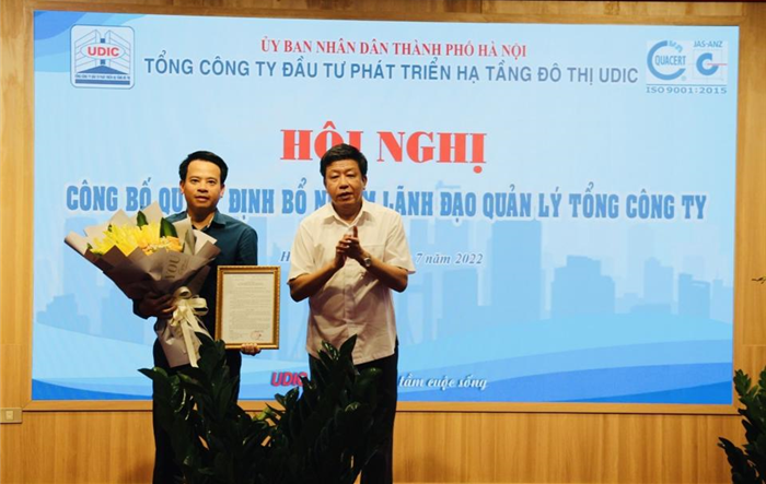 Hội nghị công bố Quyết định bổ nhiệm lãnh đạo quản lý Tổng công ty Đầu tư phát triển Hạ tầng đô thị - UDIC
