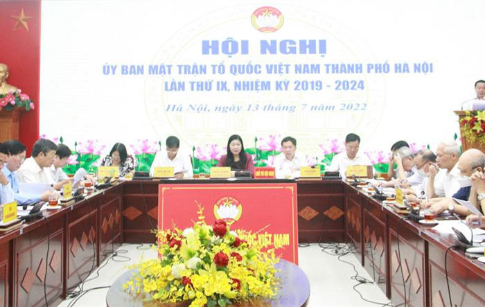 Uỷ ban MTTQ Việt Nam thành phố Hà Nội sơ kết công tác 6 tháng đầu năm 2022