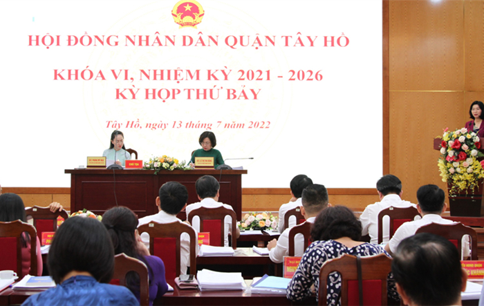 Kỳ họp thứ bảy, HĐND quận Tây Hồ khoá VI, nhiệm kỳ 2021 - 2026