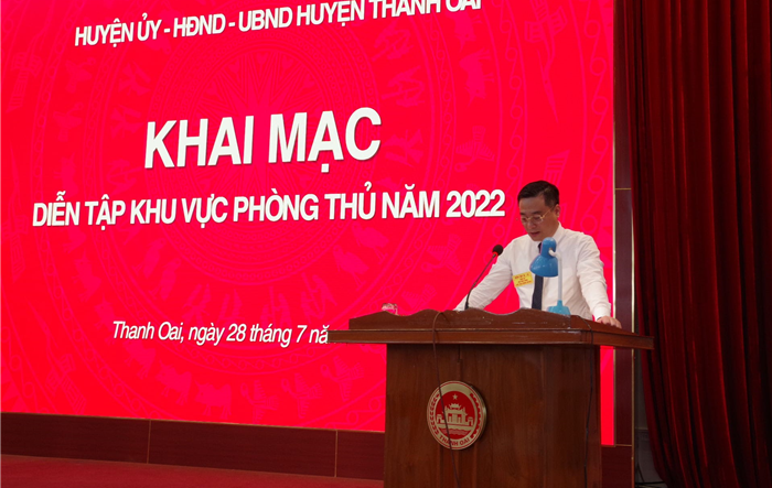 Khai mạc diễn tập khu vực phòng thủ huyện Thanh Oai năm 2022