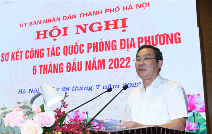 Hội nghị sơ kết công tác quân sự - quốc phòng địa phương 6 tháng đầu năm 2022