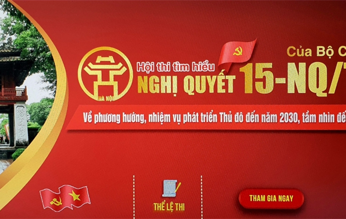 Hà Nội tổ chức Hội thi tìm hiểu Nghị quyết số 15-NQ/TW của Bộ Chính trị về phương hướng, nhiệm vụ phát triển Thủ đô
