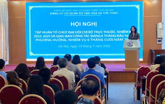 Sở Văn hoá và Thể thao Thành phố tập huấn tổ chức Đại hội chi bộ trực thuộc nhiệm kì 2022 - 2025 