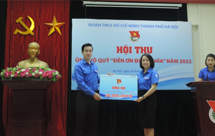 Thành đoàn Hà Nội tổ chức hội thu ủng hộ Quỹ “Đền ơn đáp nghĩa” năm 2022