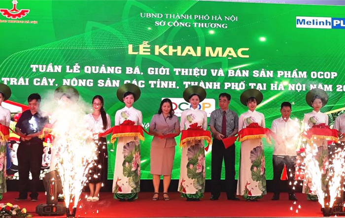 Khai mạc tuần lễ quảng bá, giới thiệu và bán sản phẩm OCOP, trái cây, nông sản các tỉnh, thành phố tại Hà Nội