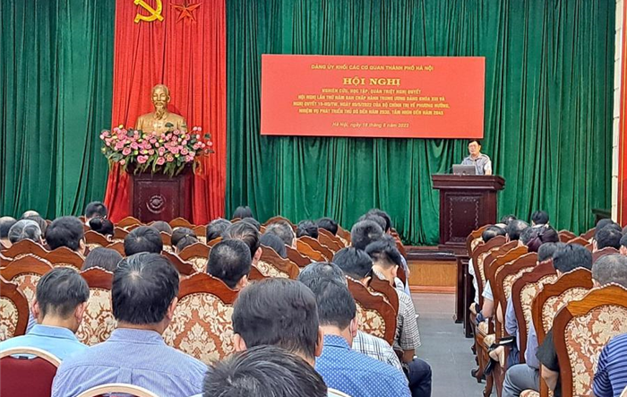 Đảng uỷ Khối các cơ quan thành phố nghiên cứu, quán triệt các Nghị quyết Hội nghị Trung ương 5, khoá XIII, Nghị quyết 15-NQ/TW của Bộ Chính trị