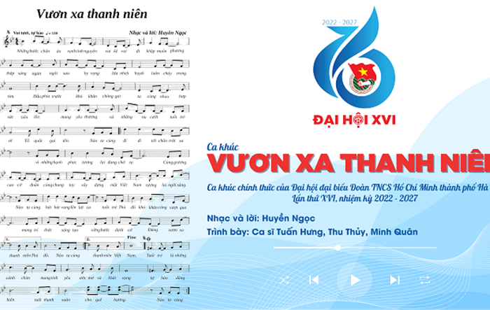 Công bố ca khúc chính thức Đại hội Đại biểu Đoàn TNCS Hồ Chí Minh lần thứ XVI, nhiệm kỳ 2022 - 2027
