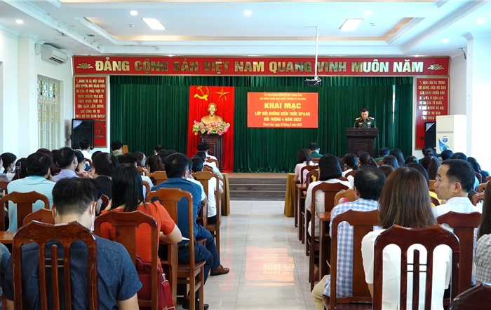 Huyện Thanh Oai khai mạc lớp bồi dưỡng kiến thức quốc phòng, an ninh cho đối tượng 4 năm 2022