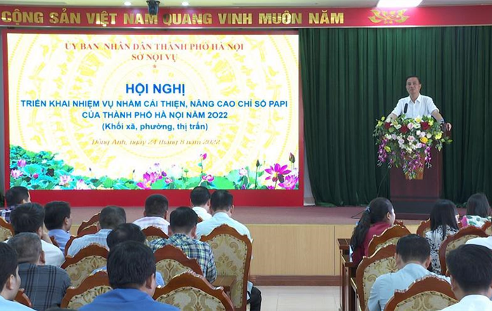 Hội nghị quán triệt và triển khai nhiệm vụ nhằm cải thiện, nâng cao chỉ số PAPI của thành phố Hà Nội năm 2022