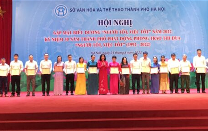 Sở Văn hoá và Thể thao Hà Nội gặp mặt, biểu dương “Người tốt việc tốt” năm 2022