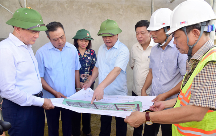 Thường trực Thành ủy Hà Nội khảo sát,  kiểm tra 5 dự án, công trình hạ tầng, văn hóa, lịch sử quan trọng