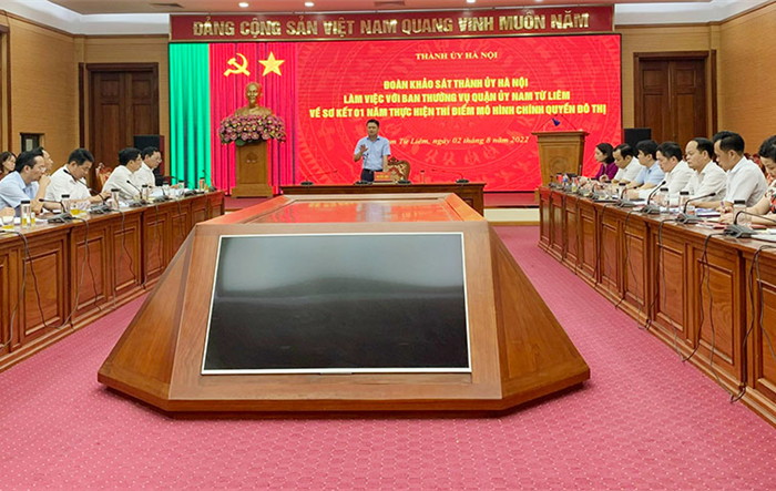 Quận Nam Từ Liêm sơ kết 1 năm thực hiện thí điểm tổ chức mô hình chính quyền đô thị 