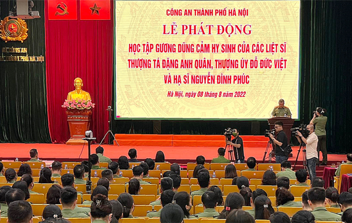 Công an thành phố Hà Nội phát động học tập tấm gương hy sinh của 3 liệt sỹ