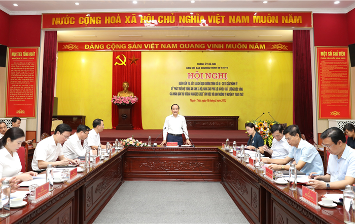 Huyện Thạch Thất cần có giải pháp hoàn thành những chỉ tiêu còn thấp của Chương trình số 08-CTr/TU của Thành uỷ