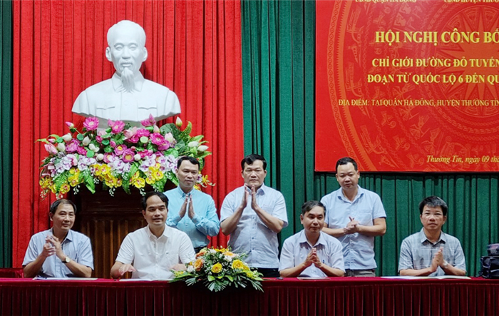 Hội nghị công bố chỉ giới đường đỏ tuyến đường Vành đai 4, đoạn từ quốc lộ 6 đến quốc lộ 1A