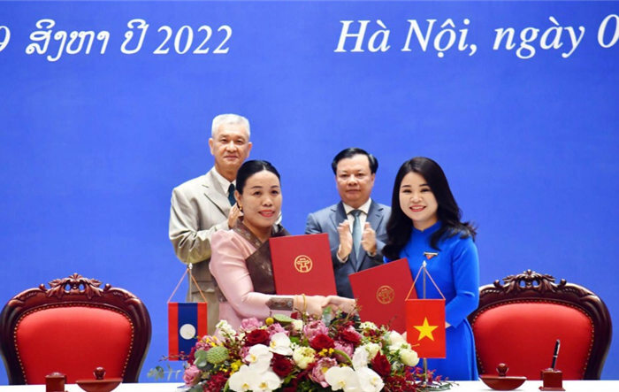 Thành đoàn Hà Nội và Thành đoàn Viêng Chăn tiếp tục duy trì quan hệ hợp tác, giao lưu hữu nghị truyền thống