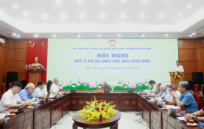 Ủy ban Mặt trận Tổ quốc Việt Nam thành phố góp ý Dự thảo Luật đất đai (sửa đổi) 