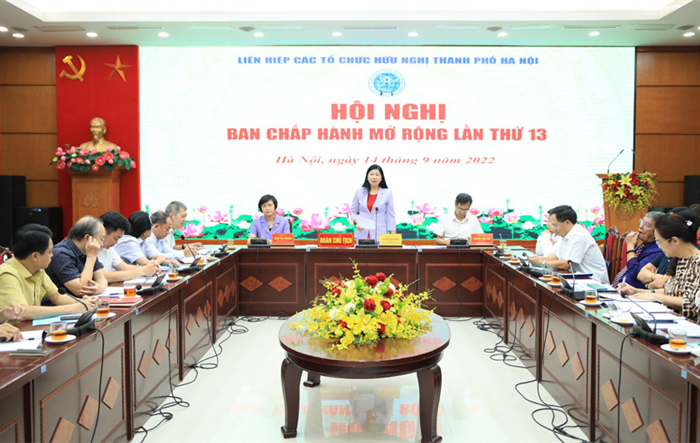 Hội nghị Ban Chấp hành Liên hiệp các tổ chức hữu nghị Hà Nội mở rộng lần thứ XIII