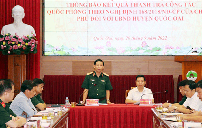 Huyện Quốc Oai quan tâm xây dựng lực lượng dân quân tự vệ, dự bị động viên vững mạnh về chính trị, tư tưởng và tổ chức