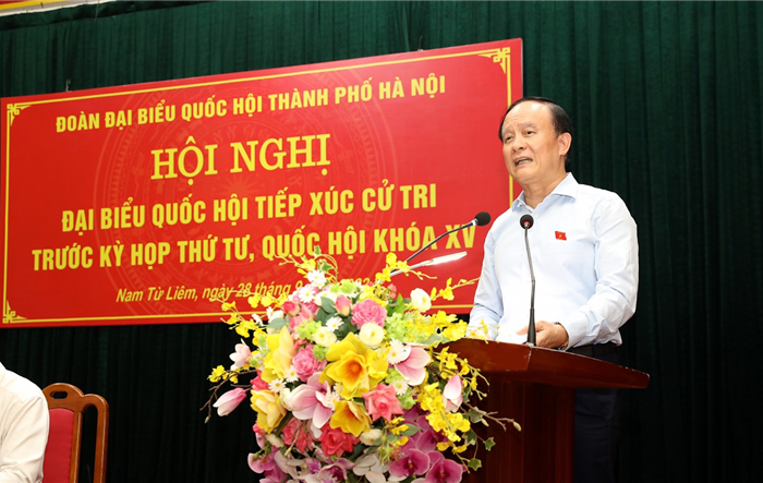 Chủ tịch HĐND thành phố Nguyễn Ngọc Tuấn tiếp xúc cử tri tại quận Nam Từ Liêm