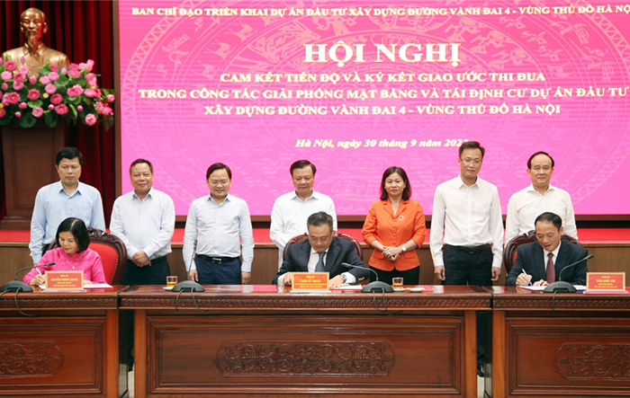 3 tỉnh, thành cam kết tiến độ và ký giao ước thi đua thực hiện Dự án Vành đai 4