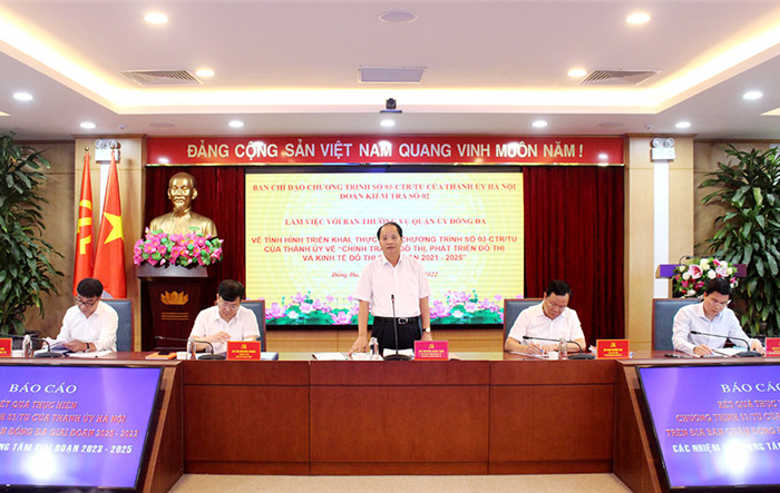 Trưởng ban Dân vận Thành uỷ kiểm tra công tác triển khai thực hiện Chương trình số 03-CTr/TU tại quận Đống Đa