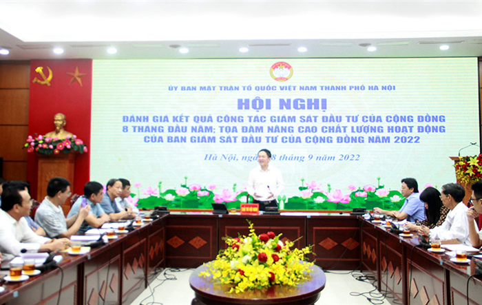 Hội nghị đánh giá kết quả công tác giám sát đầu tư của cộng đồng 8 tháng năm 2022
