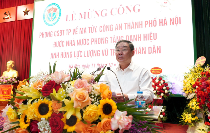 Lễ mừng công lực lượng Cảnh sát điều tra tội phạm về ma túy được phong tặng danh hiệu Anh hùng lực lượng vũ trang nhân dân
