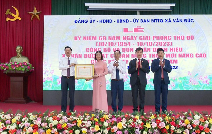 Huyện Gia Lâm có thêm 05 xã đạt xã nông thôn mới nâng cao và nông thôn mới kiểu mẫu