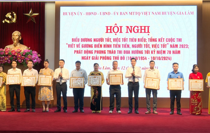 Phong trào thi đua 'Người tốt, việc tốt' huyện Gia Lâm được triển khai rộng rãi với nhiều đổi mới, sáng tạo