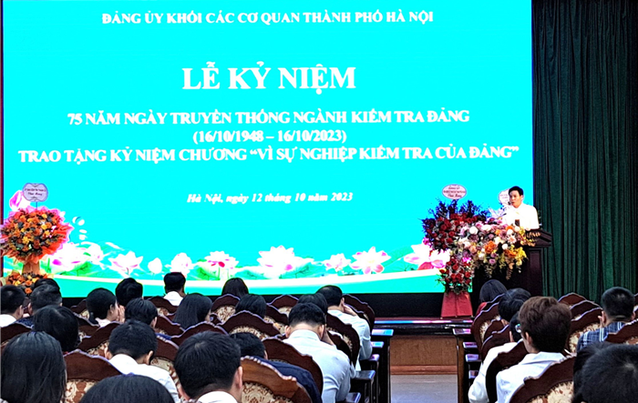 Đảng ủy Khối các cơ quan thành phố kỷ niệm 75 năm Ngày ngành Kiểm tra Đảng
