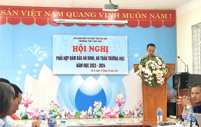 Hội nghị phối hợp đảm bảo an toàn, an ninh trường học trên địa bàn huyện Ba Vì