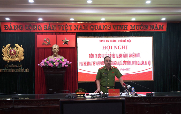 Công an thành phố thông tin vụ án giết người tại khu vực sông Hồng thuộc xã Bát Tràng, huyện Gia Lâm