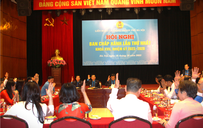 Hội nghị lần thứ nhất Ban Chấp hành LĐLĐ thành phố khóa XVII, nhiệm kỳ 2023-2028