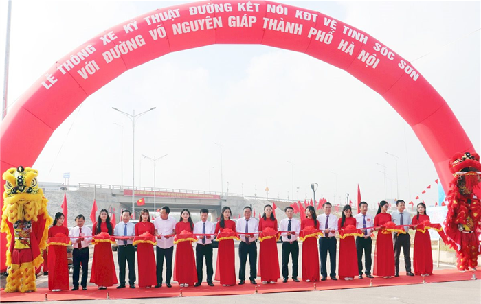 Thông xe tuyến đường nối Khu đô thị vệ tinh Sóc Sơn với đường Võ Nguyên Giáp