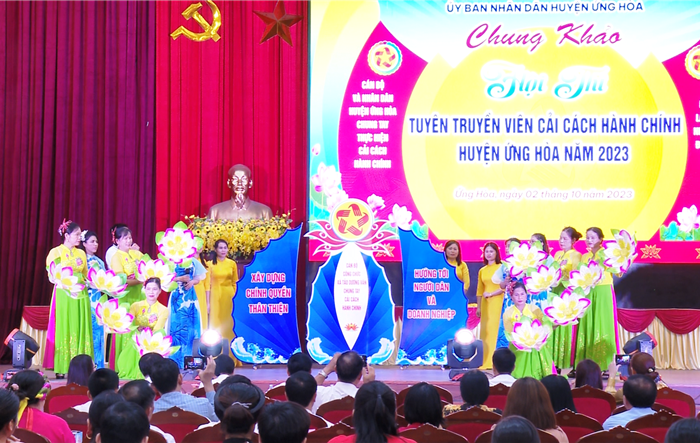 Huyện Ứng Hòa: Sôi nổi Hội thi tuyên truyền viên cải cách hành chính năm 2023