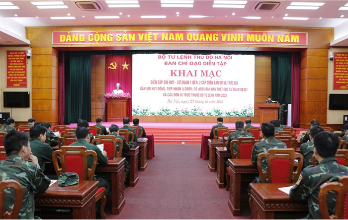 Khai mạc diễn tập chỉ huy, cơ quan 1 bên, 2 cấp trên bản đồ và thực địa năm 2023