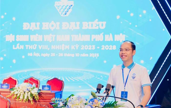 Đồng chí Nguyễn Tiến Hưng tái cử Chủ tịch Hội Sinh viên Việt Nam thành phố Hà Nội