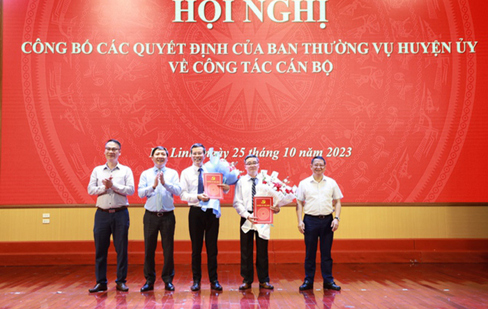 Điểu động, bổ nhiệm Trưởng Ban Tổ chức và Chủ nhiệm Ủy ban Kiểm tra Huyện ủy Mê Linh