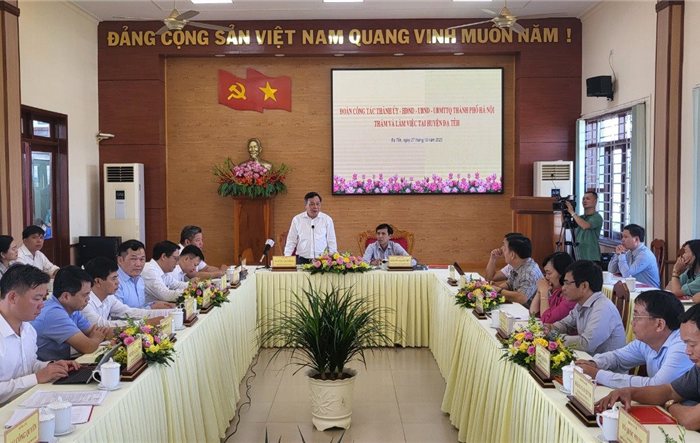 Thành phố Hà Nội sẵn sàng hỗ trợ huyện Đạ Tẻh (tỉnh Lâm Đồng) phát triển