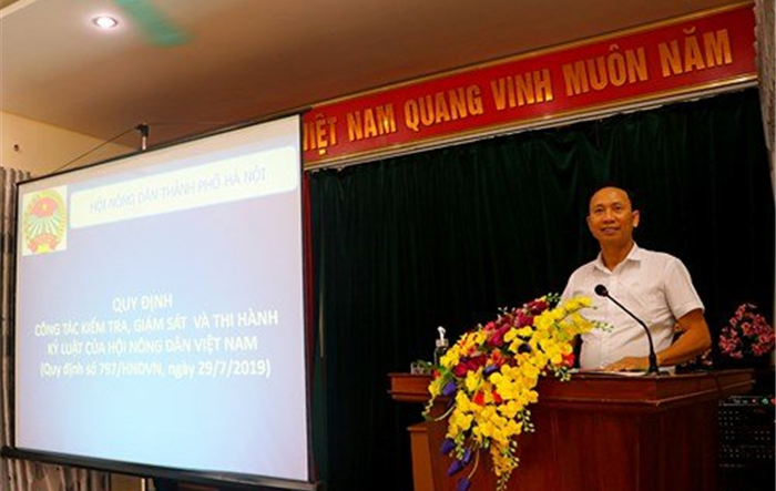 Hội Nông dân thị xã Sơn Tây tổ chức tập huấn nghiệp vụ công tác kiểm tra giám sát và thi hành kỷ luật 